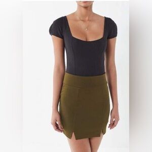 Urban Outfitters Army Green Mini Pencil Skirt with Slits
